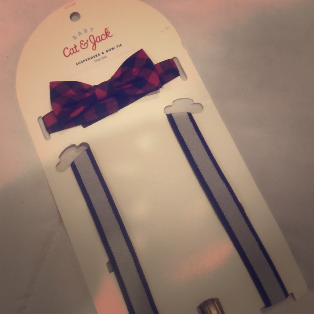 Cat and jack (target) suspenders and bow tie set